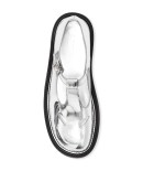 metallic T-bar shoes