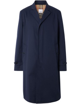 concealed-fastening single-breasted coat