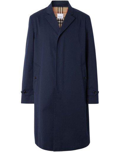 concealed-fastening single-breasted coat