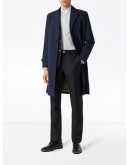 concealed-fastening single-breasted coat