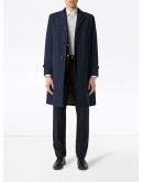concealed-fastening single-breasted coat