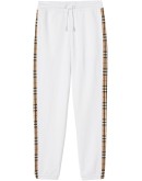 check-stripe track pants