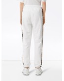 check-stripe track pants