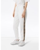 check-stripe track pants