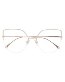oversized aviator-frame glasses