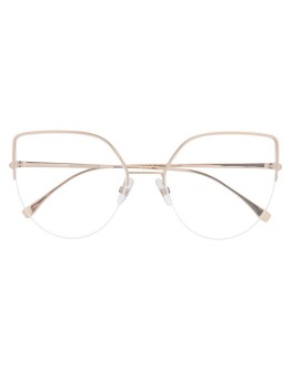 oversized aviator-frame glasses
