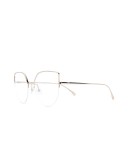 oversized aviator-frame glasses