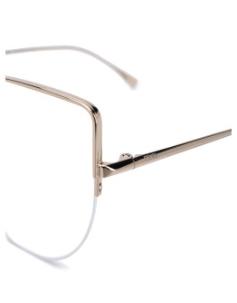 oversized aviator-frame glasses