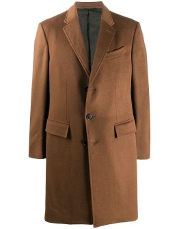 single-breasted cashmere coat