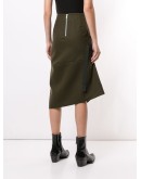 slit-detail midi skirt