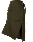 slit-detail midi skirt