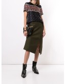 slit-detail midi skirt