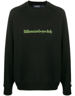embroidered logo crew neck sweatshirt