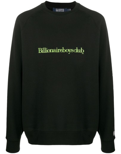 embroidered logo crew neck sweatshirt