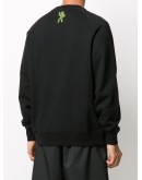 embroidered logo crew neck sweatshirt