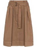 pleat-detailing knee-length skirt