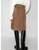 pleat-detailing knee-length skirt