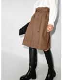 pleat-detailing knee-length skirt