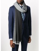 checked knitted scarf