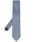 jacquard patterned silk tie