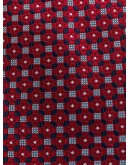 jacquard geometric pattern silk tie