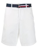 Brooklyn belted cotton shorts