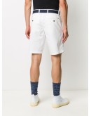 Brooklyn belted cotton shorts