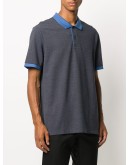 contrast-collar polo shirt