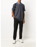 contrast-collar polo shirt