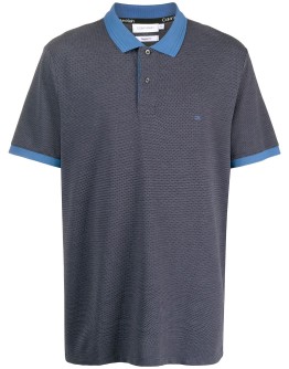 contrast-collar polo shirt