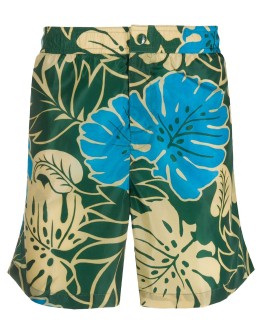 palm leaf-print swim shorts