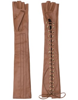 Mano long leather gloves
