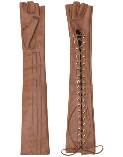 Mano long leather gloves