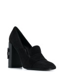110mm logo-plaque block pumps