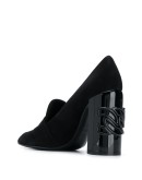 110mm logo-plaque block pumps