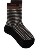 jacquard gingham-print socks