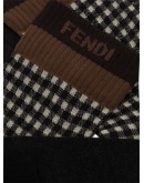 jacquard gingham-print socks