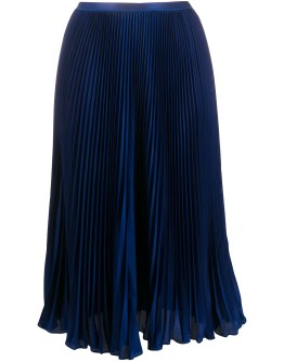 pleated mid skirt
