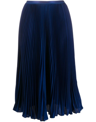 pleated mid skirt