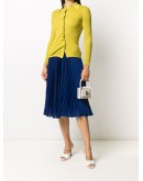 pleated mid skirt