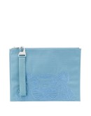 embroidered-motif clutch