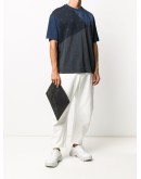 Tiger embroidered zipped clutch