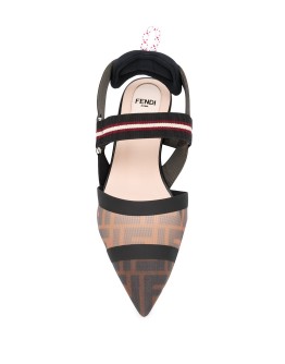 Colibrì FF motif slingback flats