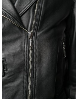 zip-up biker jacket