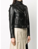 zip-up biker jacket