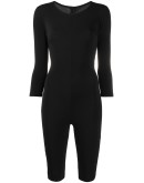 long-sleeve fitted jumpsuit