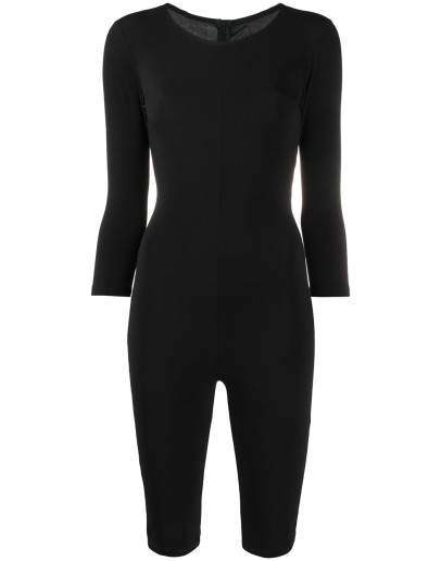 long-sleeve fitted jumpsuit