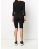long-sleeve fitted jumpsuit