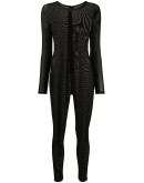 fitted sheer jumpsuit