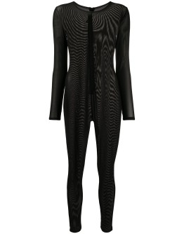 fitted sheer jumpsuit